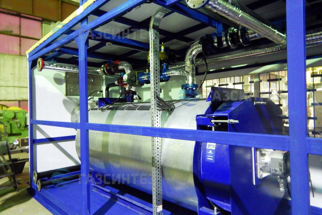 Блочно-модульная котельная ТКУ-1360 кВт: процесс сборки корпуса на Заводе